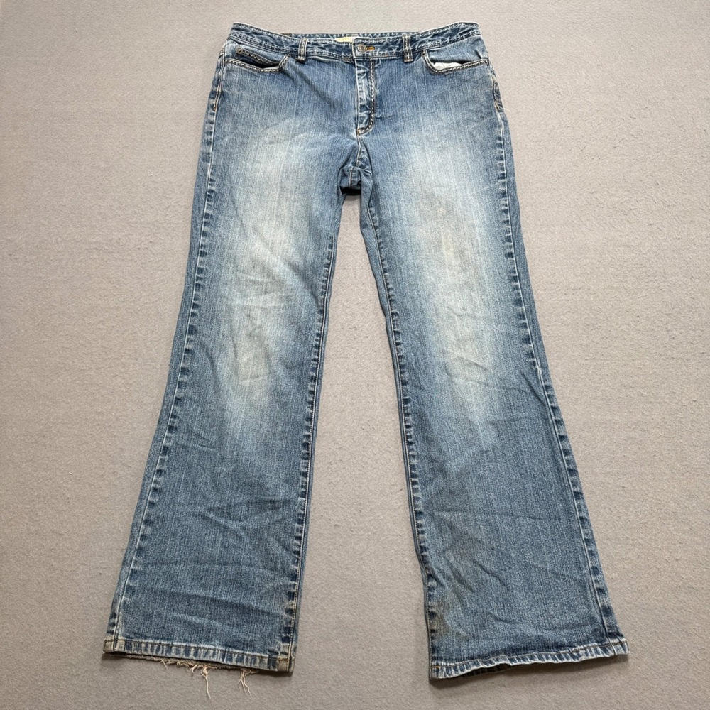 Michael Kors Jeans Women's 12/31 Blue Denim Bootcut Med Wash Relaxed Fit Cotton